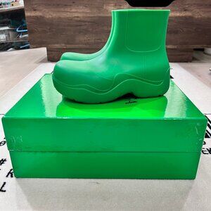 BOTTEGA VENETA Rubber Puddle Ankle Boots 38 Grass